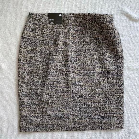 Express Tweed Neutral High Rise Skirt | Sz XS, NWT - Picture 3 of 7
